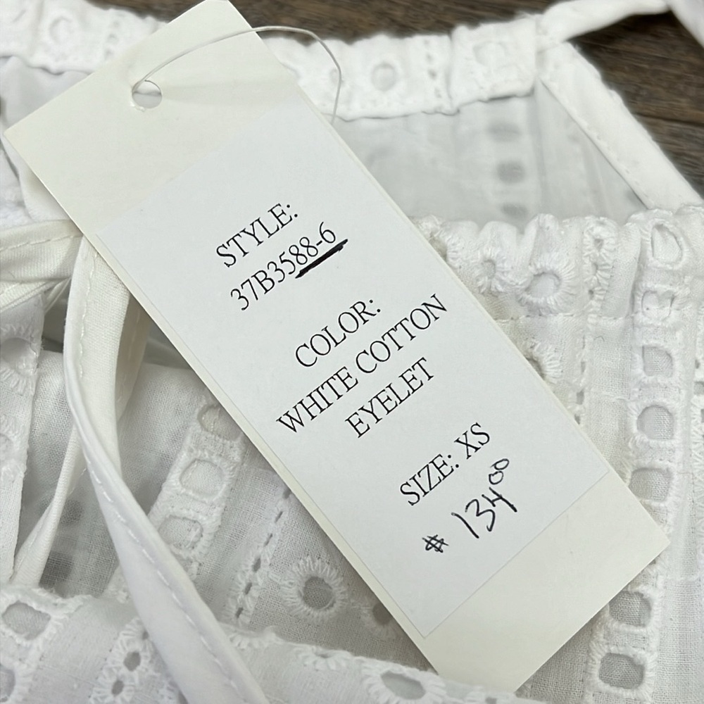 NWT Jade Melody Tam White Eyelet Dress XS - Picture 7 of 13